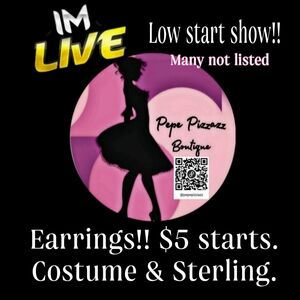 LOW START! ALL EARRINGS $5 BUNDLE! SHARE SHOW.